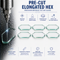 Pre-Cut Elongated Hex