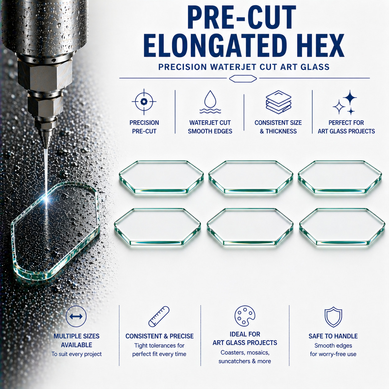 Pre-Cut Elongated Hex