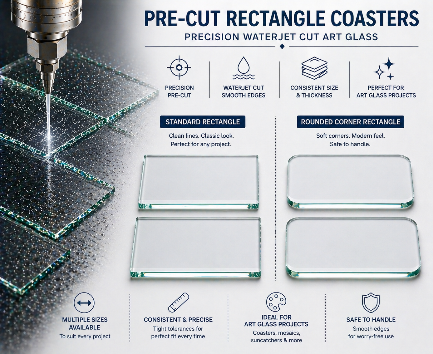 Pre-Cut Coaster Blanks - Rectangle