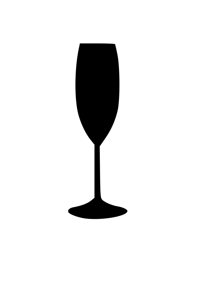 Champagne Glass pre-cut glass product