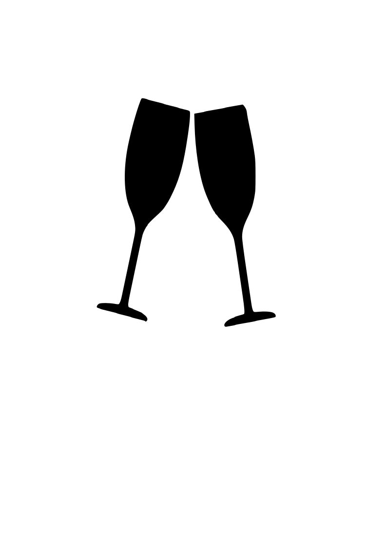 Champagne Glasses pre-cut glass product