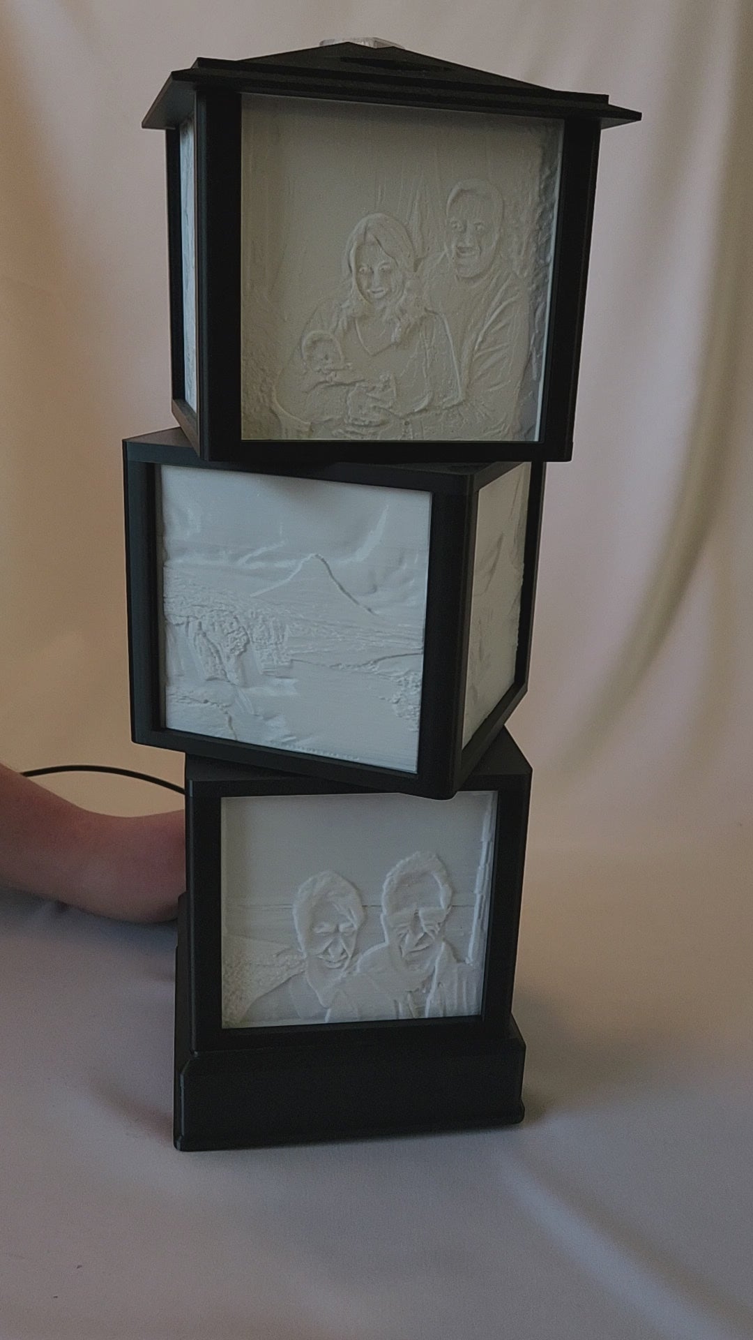 Expandable Lithophane Table Lamp Base