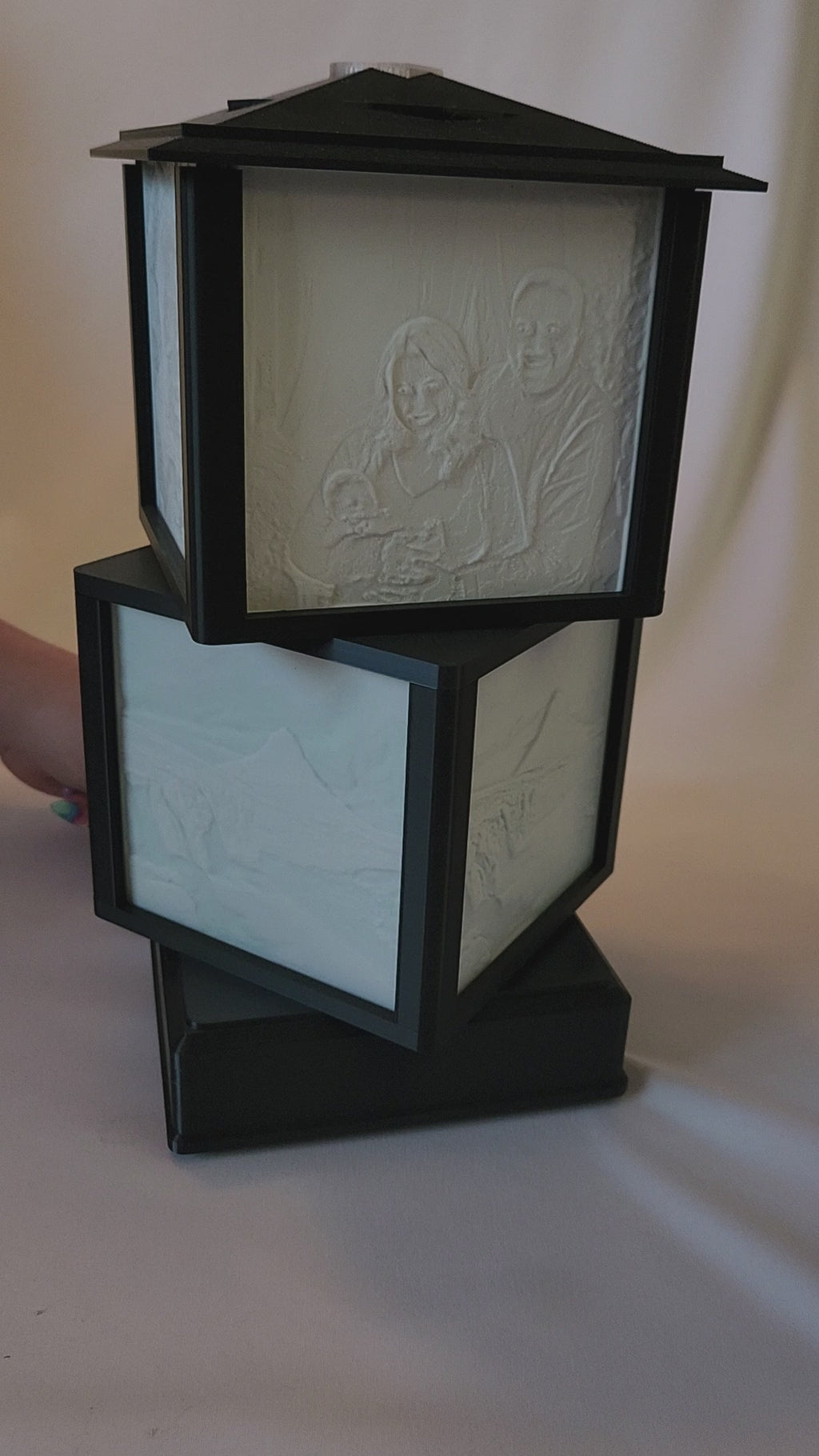 Expandable Lithophane Table Lamp Base