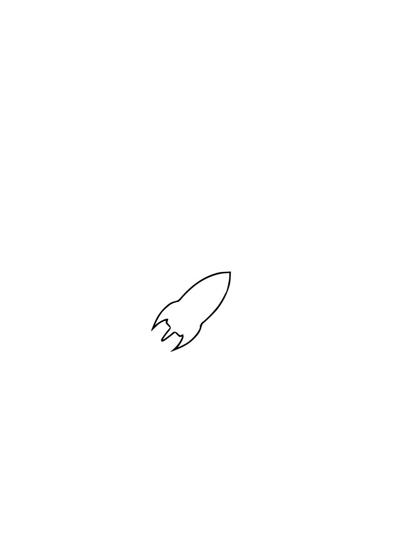 Rocketship pre-cut glass product