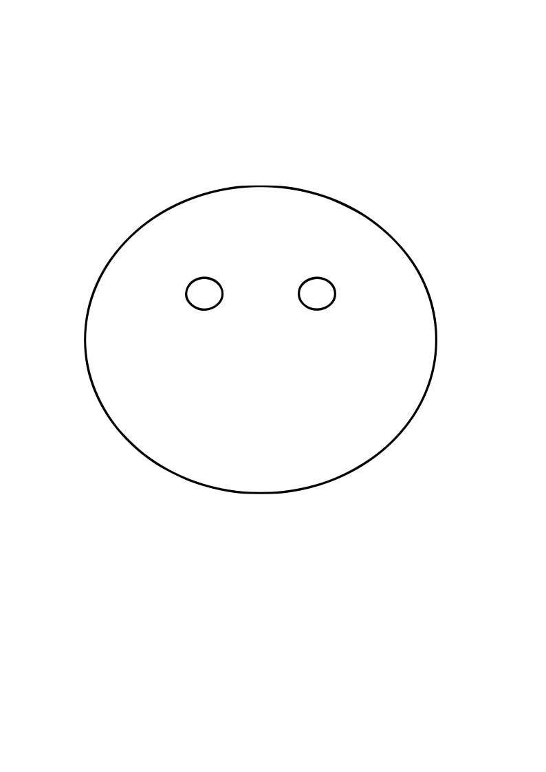 Smilie Face Without Mouth pre-cut glass product