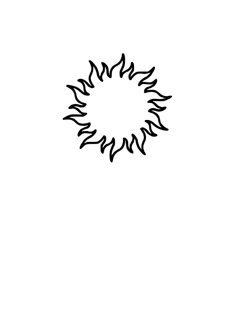 Sun Flaring pre-cut glass product
