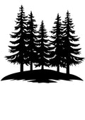 Trees Silouette pre-cut glass product