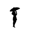 Women With Umbrella pre-cut glass product